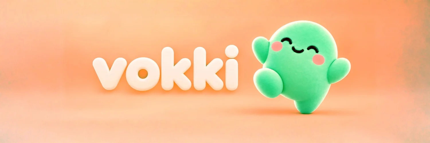 Vokki wordmark and mascot